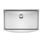 Bower 760 x 500 Brushed Stainless Steel Curved Belfast Kitchen Sink + Waste