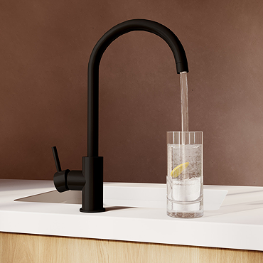 Bower Alberta Kitchen Tap with Cold Drinking Water Filter - Matt Black