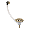 Bower Brushed Brass 90mm Basket Strainer Kitchen Sink Waste with Round Overflow