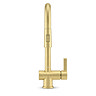 Bower Brushed Brass Single Lever Kitchen Tap with Pull Out Spray