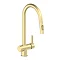 Bower Brushed Brass Single Lever Kitchen Tap with Pull Out Spray