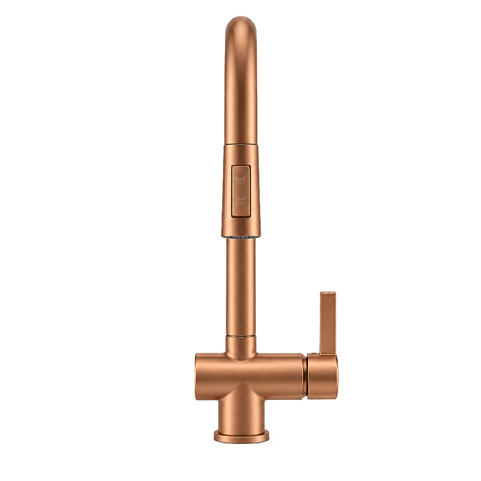 Bower Satin Copper Single Lever Kitchen Tap with Pull Out Spray