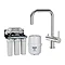 Bower Kitchen Mixer Tap with Swivel Spout & Directional Spray - Brushed Stainless Steel