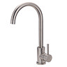 Bower Ontario C-Spout Single Lever Kitchen Sink Mixer - Brushed Stainless Steel