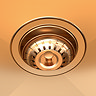 Bower Ceramic 1.0 Bowl Kitchen Sink & Traditional Pull-Out Kitchen Tap - Brushed Copper