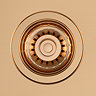 Bower Ceramic 1.5 Bowl Kitchen Sink & Traditional Pull-Out Kitchen Tap - Brushed Copper