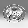 Bower Ceramic 1.5 Bowl Kitchen Sink & Traditional Pull-Out Kitchen Tap - Chrome