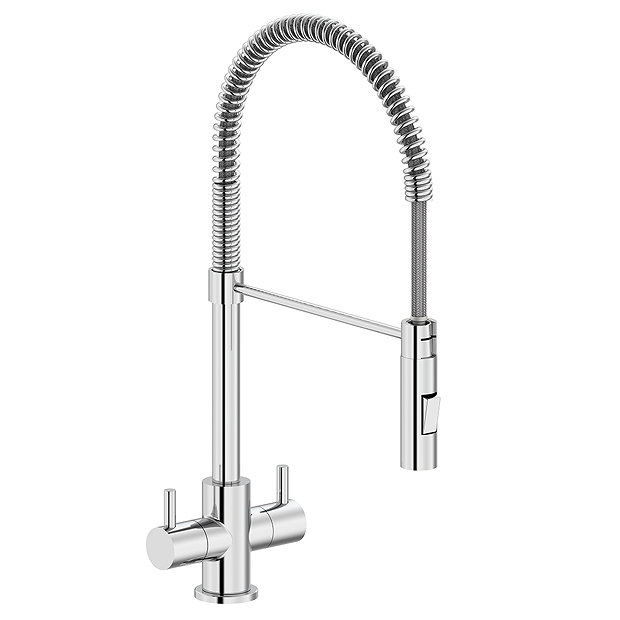 Bower Chrome Twin Handle FlexiSpray Kitchen Tap