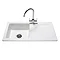 Bower Contemporary White Ceramic 1.0 Bowl Kitchen Sink