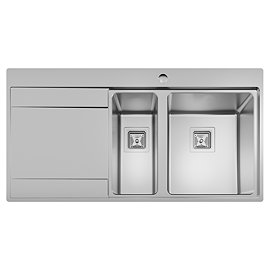 Bower Designer+ 1000 x 520mm Stainless Steel 1.5 Bowl Kitchen Sink