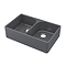 Bower Double Bowl Matt Black Ceramic Belfast Sink with Full Weir 795 x 500 x 220mm