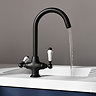 Bower Dual-Lever Traditional Kitchen Tap Matt Black