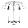 Bower Traditional Chrome Dual-Lever Kitchen Tap with Pull-Out Rinse