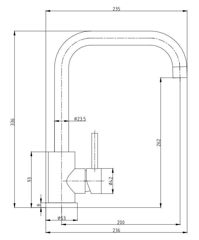 Bower Edmonton Modern Kitchen Mixer Tap - Brushed Brass