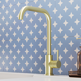 Bower Edmonton Modern Kitchen Mixer Tap - Brushed Brass