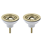 Bower Fireclay Kitchen Bundle - Double Bowl Belfast Sink 795mm, Wastes & Classic Dual Lever Tap - Brushed Brass