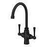Bower Fireclay Kitchen Bundle - Double Bowl Belfast Sink 795mm, Wastes & Classic Dual Lever Tap - Matt Black