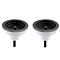 Bower Fireclay Kitchen Bundle - Double Bowl Belfast Sink 795mm, Wastes & Classic Dual Lever Tap - Matt Black