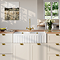 Bower Fluted Double Bowl White Ceramic Belfast Sink with Full Weir & Overflow 795 x 500 x 220mm