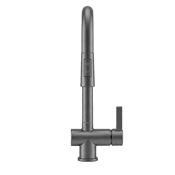 Bower Gunmetal Grey Single Lever Kitchen Tap with Pull Out Spray