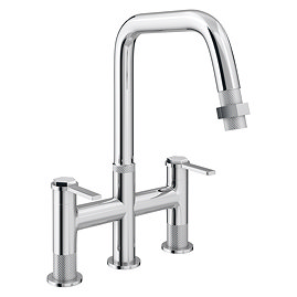 Bower Industrial 3 Hole Sink Mixer with Pull Out Spray - Chrome