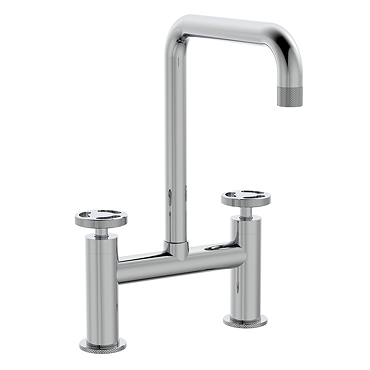 Bower Industrial Kitchen Bridge Sink Mixer Tap - Chrome