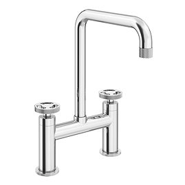 Bower Industrial Kitchen Bridge Sink Mixer Tap - Chrome