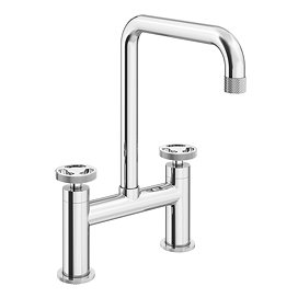 Bower Industrial Kitchen Bridge Sink Mixer Tap - Chrome