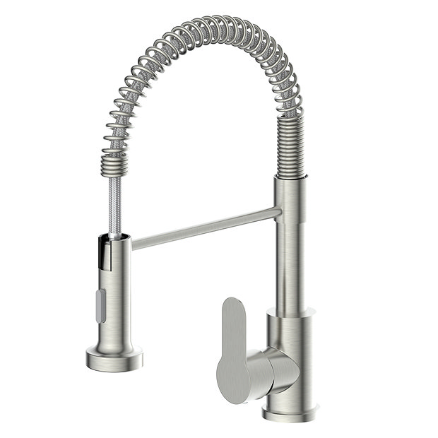 Bower Vetto Kitchen Mixer Tap with Directional Spray Brushed Stainless Steel