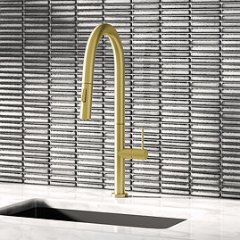 Bower Kitchen Sink Mixer with Pull-Out Hose and Spray Head - Brushed Brass