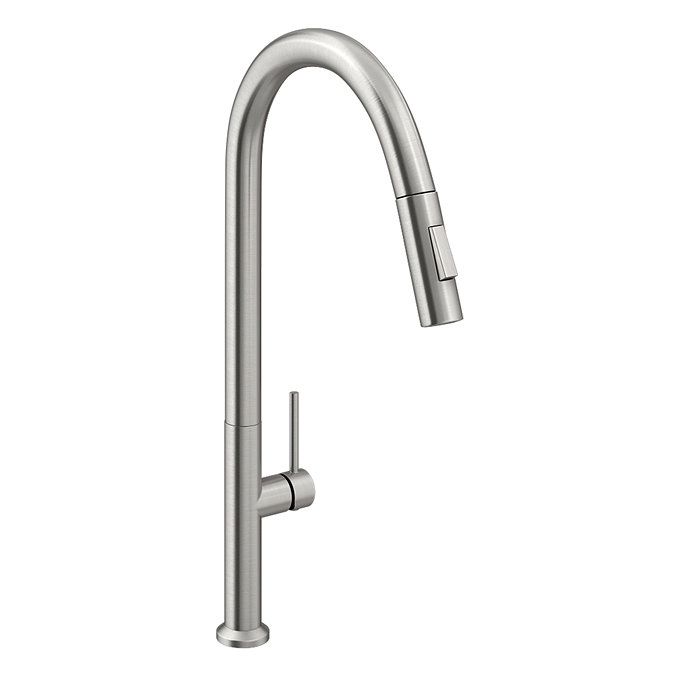 Bower Geneva Kitchen Sink Mixer with Pull-Out Hose and Spray Head - Brushed Stainless Steel