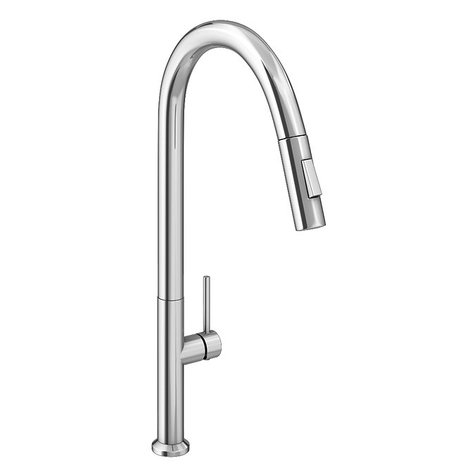 Bower Geneva Kitchen Sink Mixer with Pull-Out Hose and Spray Head - Polished Stainless Steel