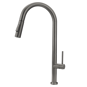 Bower Leon Kitchen Sink Mixer with Pull-Out Hose and Spray Head - Gunmetal Grey