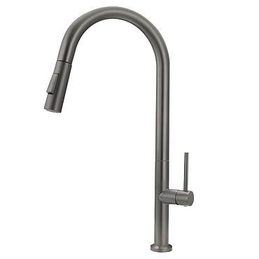Bower Geneva Kitchen Sink Mixer with Pull-Out Hose and Spray Head - Gunmetal Grey