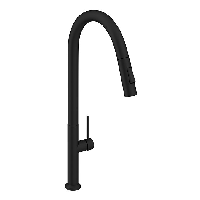 Bower Geneva Kitchen Sink Mixer with Pull-Out Hose and Spray Head - Matt Black