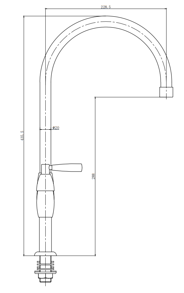 Bower Lever Deck Mounted Sink Mixer - Chrome