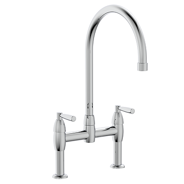 Bower Lever Deck Mounted Sink Mixer - Chrome