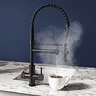 Bower Madrid Directional Spray Instant Boiling Water Lever Tap - Matt Black with Boiler & Filter