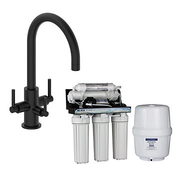 Bower Matt Black 3-in-1 Water Purifier Tap (incl. System with Plastic Tank)  Profile Large Image