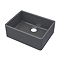 Bower Matt Black Ceramic Belfast Sink with Central Waste 595 x 450 x 220mm