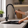 Bower Matt Black Single Lever Kitchen Tap with Pull Out Spray