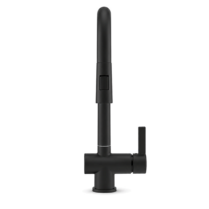 Bower Matt Black Single Lever Kitchen Tap with Pull Out Spray