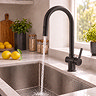 Bower Matt Black Single Lever Kitchen Tap with Pull Out Spray