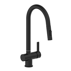 Bower Matt Black Single Lever Kitchen Tap with Pull Out Spray