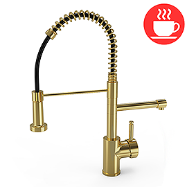 Bower Multiuse 3-in-1 Instant Boiling Water Tap - Brushed Brass with Boiler & Filter Medium Image