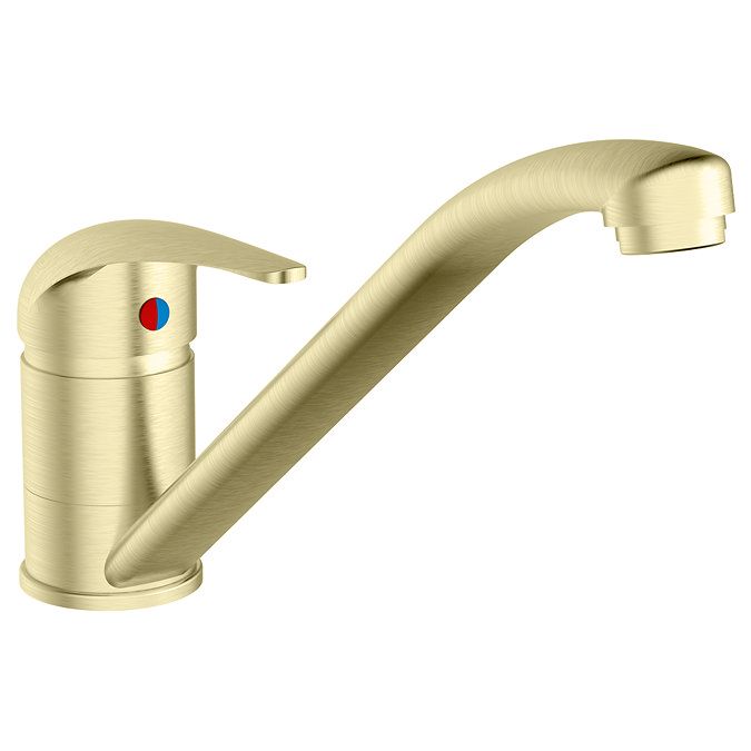 Bower Neptune Brushed Brass Single Lever Kitchen Sink Mixer Tap with Swivel Spout