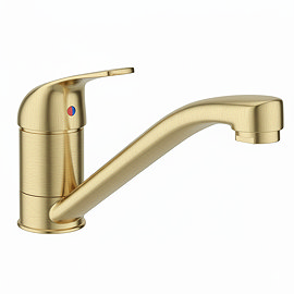 Bower Neptune Brushed Brass Single Lever Kitchen Sink Mixer Tap with Swivel Spout