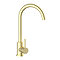 Bower Ontario C-Spout Single Lever Kitchen Sink Mixer - Brushed Brass