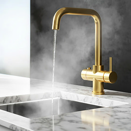 Bower Palma Instant Boiling Water Tap With Boiler & Filter - Brushed Brass