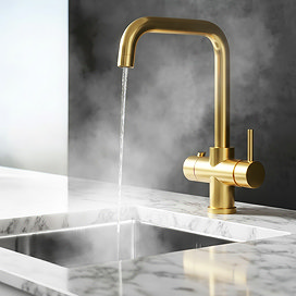 Bower Palma Instant Boiling Water Tap With Boiler & Filter - Brushed Brass